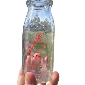 Vintage Buttonwood Dairy Milk Bottle‎ Warren RI Collectible Farmhouse Decor